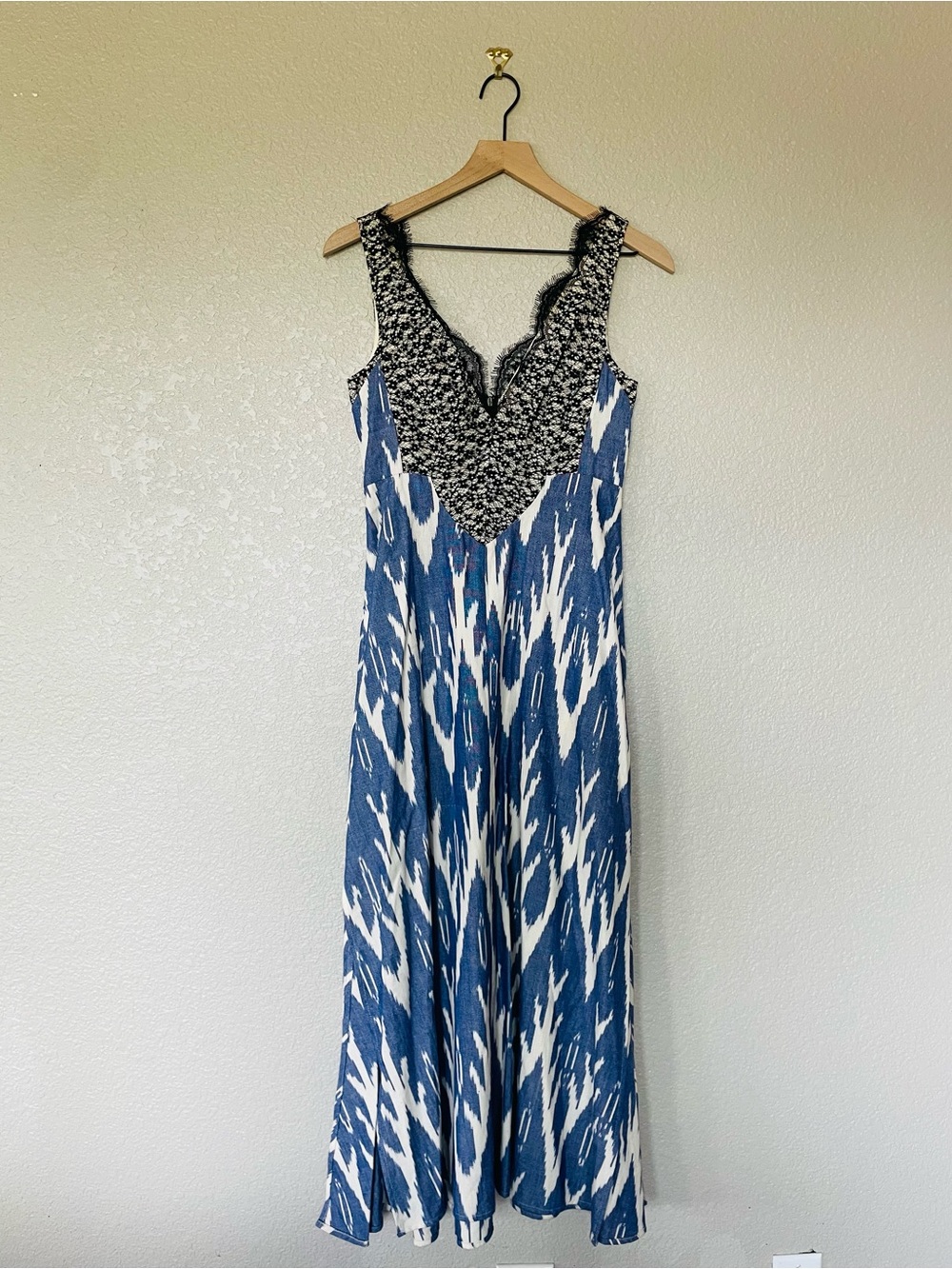 Rachel Comey Ikat & Lace Midi Dress